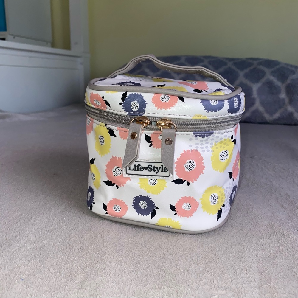 Miniso travel makeup bag floral design